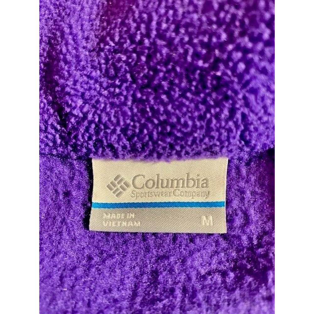 Womens Columbia Fleece Sweater Medium Purple Full Zip - Picture 7 of 11
